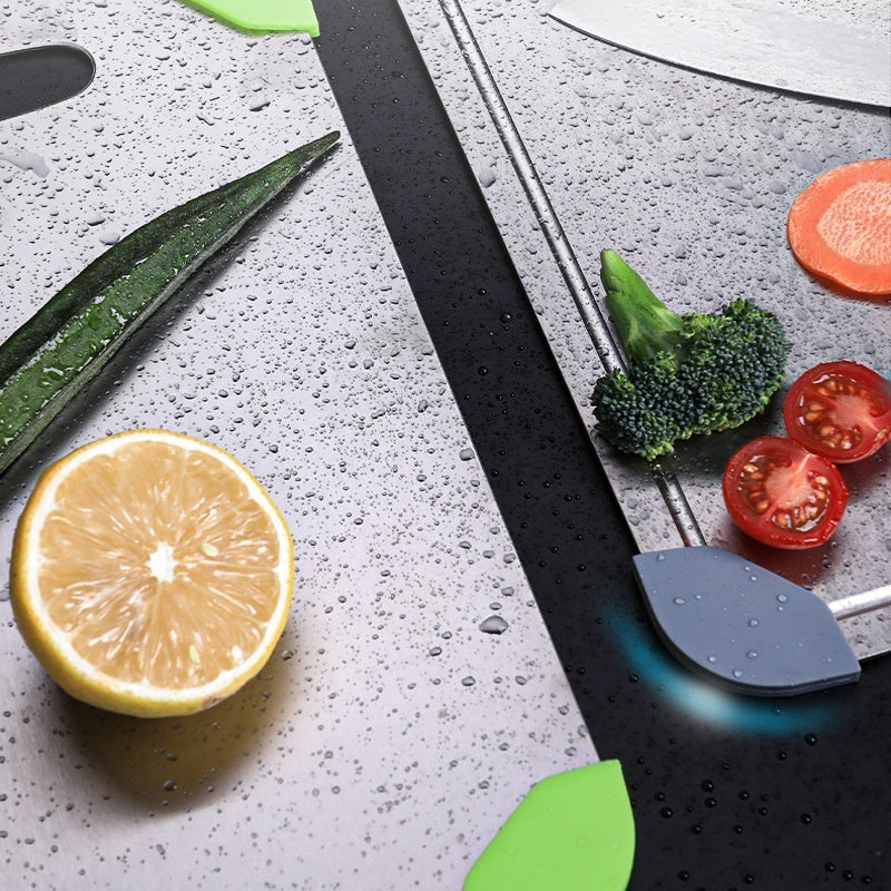 Pure Titanium Thickened Cutting Board With Groove Household Board