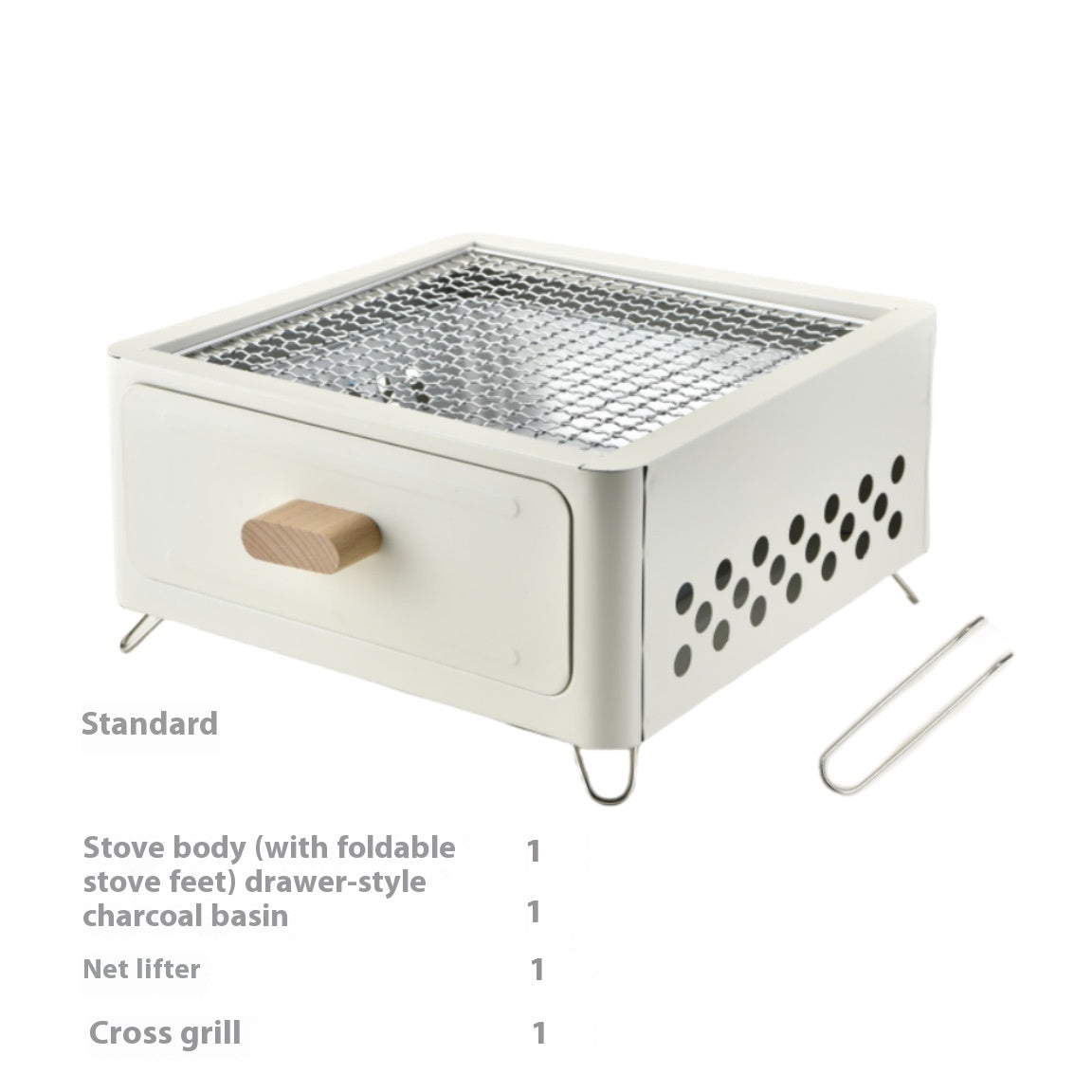 Outdoor Square Charcoal BBQ Grill Courtyard Oven