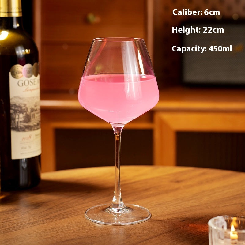 Elegant Home Crystal Stemmed Glass Goblet