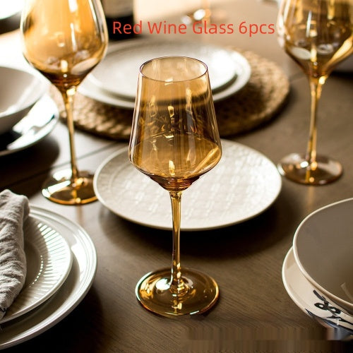 Rainbow Electroplated Crystal Stemware Glass Set