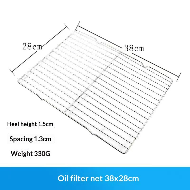 Stainless Steel Rack Draining Barbecue Grill Oil-skimming Net