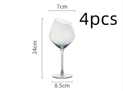 Crystal Oblique Mouth High End Stemmed Glass Goblet