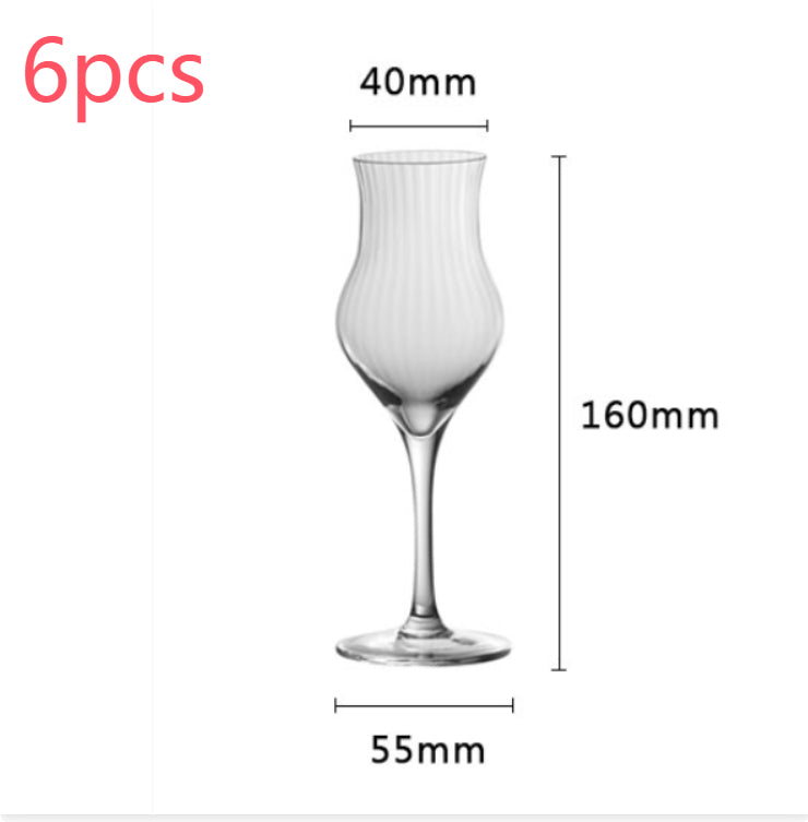 Tulip Shape Crystal Wine Glass Elegant Stemware