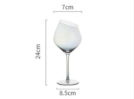 Crystal Oblique Mouth High End Stemmed Glass Goblet