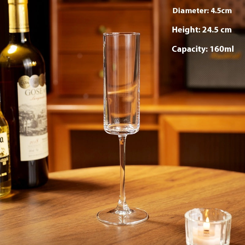 Elegant Home Crystal Stemmed Glass Goblet