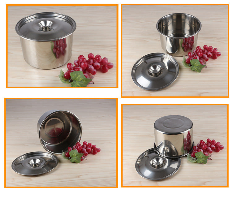 Stainless Steel Non Magnetic Stock Pot Seasoning Box Kitchen Set