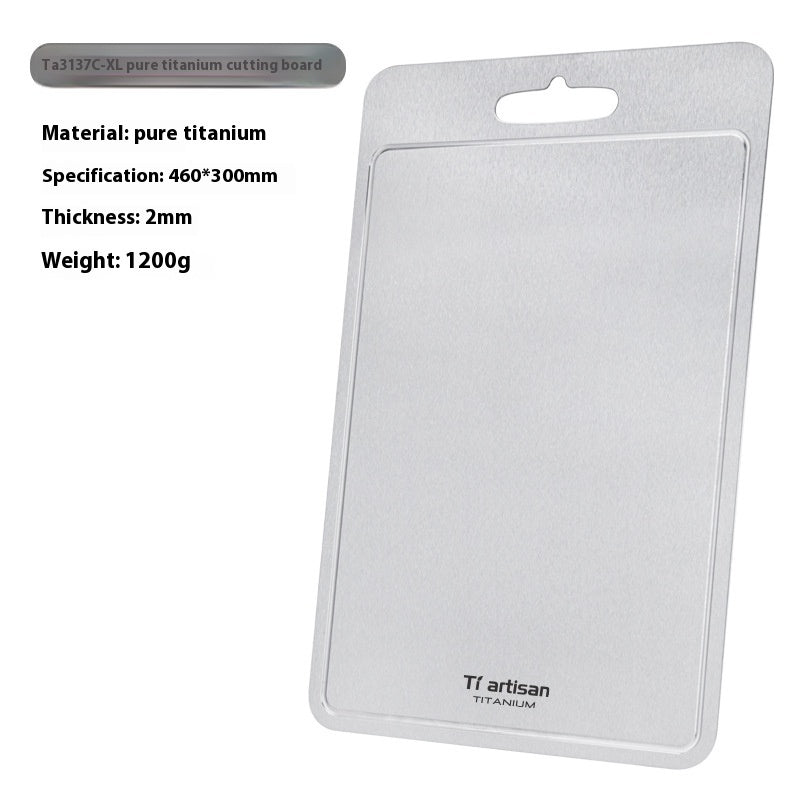 Pure Titanium Thickened Cutting Board With Groove Household Board