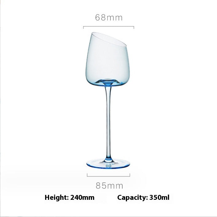 Klein Blue Crystal Goblet Grape Glass