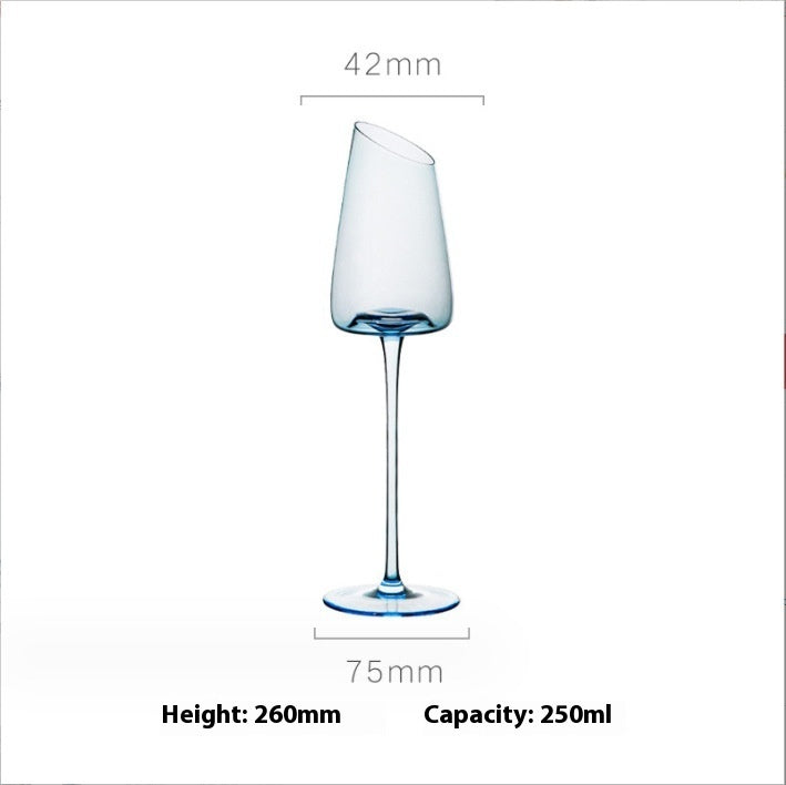Klein Blue Crystal Goblet Grape Glass