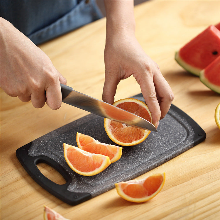 3 Piece Hanging Plastic Cutting Board Set Marble Style